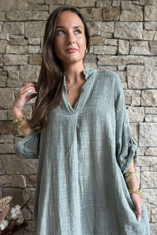 Kasbah Souk Dress Washed Khaki 